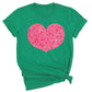 Valentines Day Pink Glitter Heart Shirt – Cute Love Graphic Tee