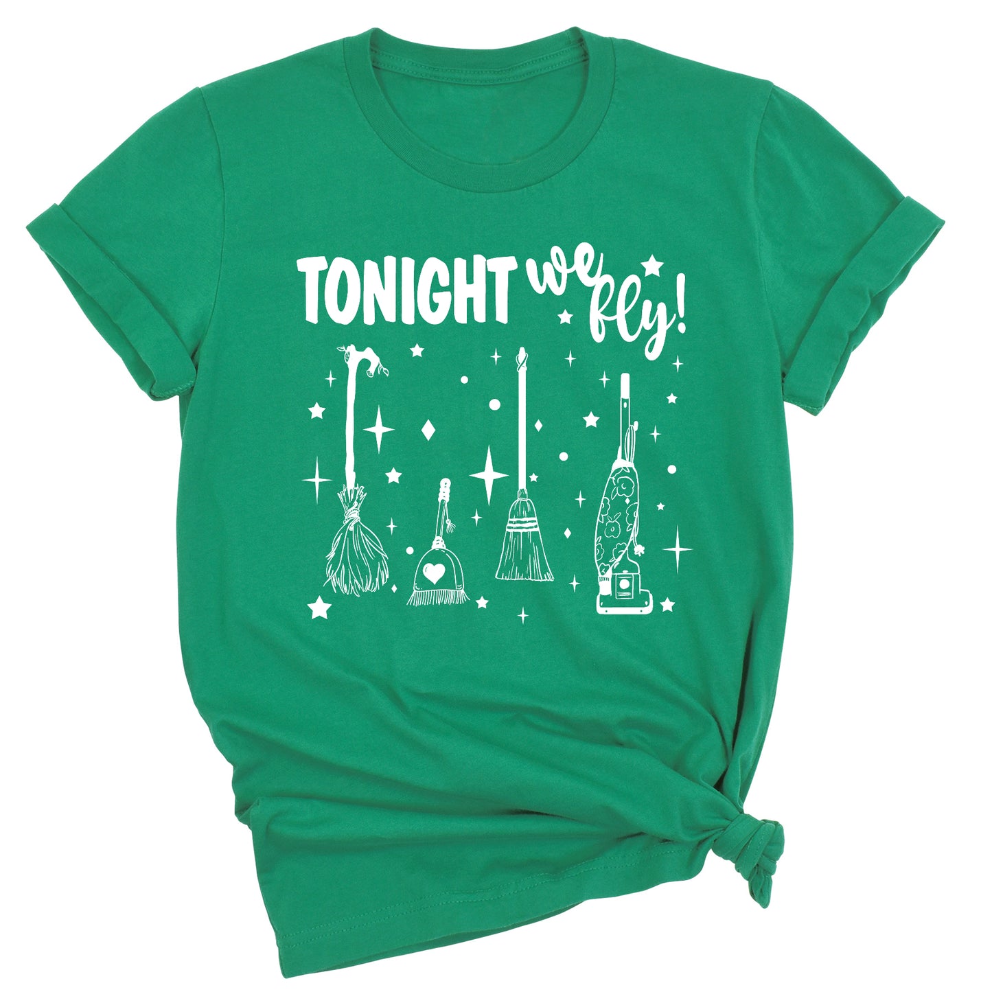 Tonight We Fly Witch Shirt – Funny Halloween Tee for Women Men, Spooky Season Top, Witch Humor Shirt, Fall Party Outfit, Witch Lover Gift