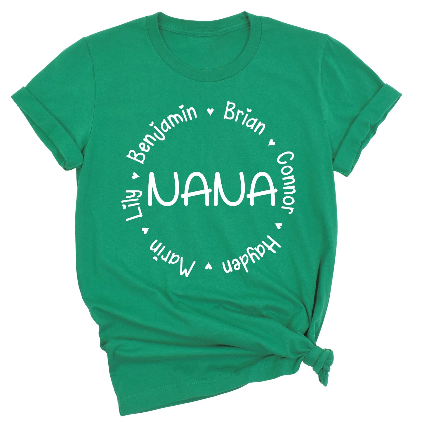 Personalized Nana Papa Shirt with Kids Names Custom Mama & Dada Gift