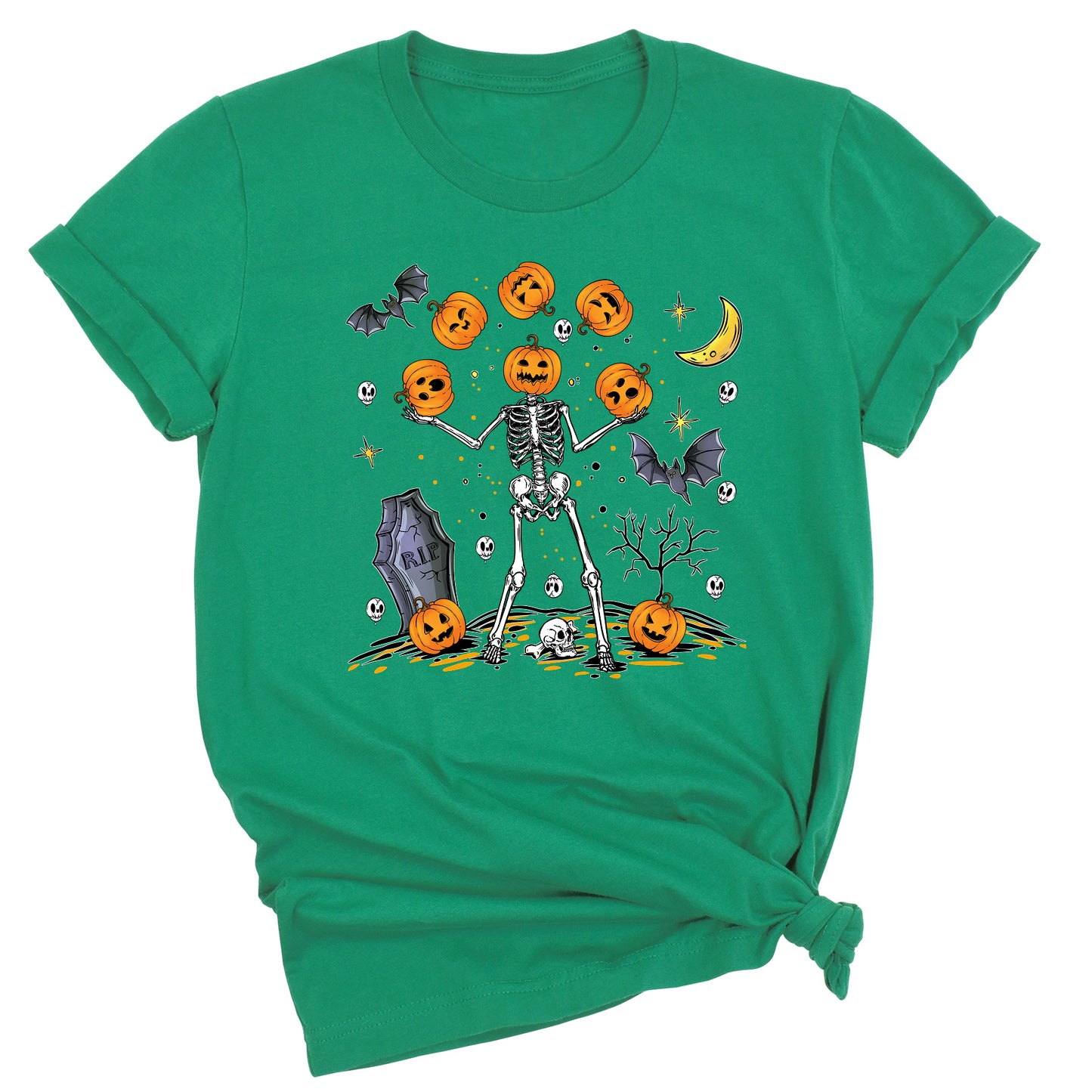 Halloween Skeleton Shirt – Pumpkin Face Tee | Funny Spooky Season Shirt