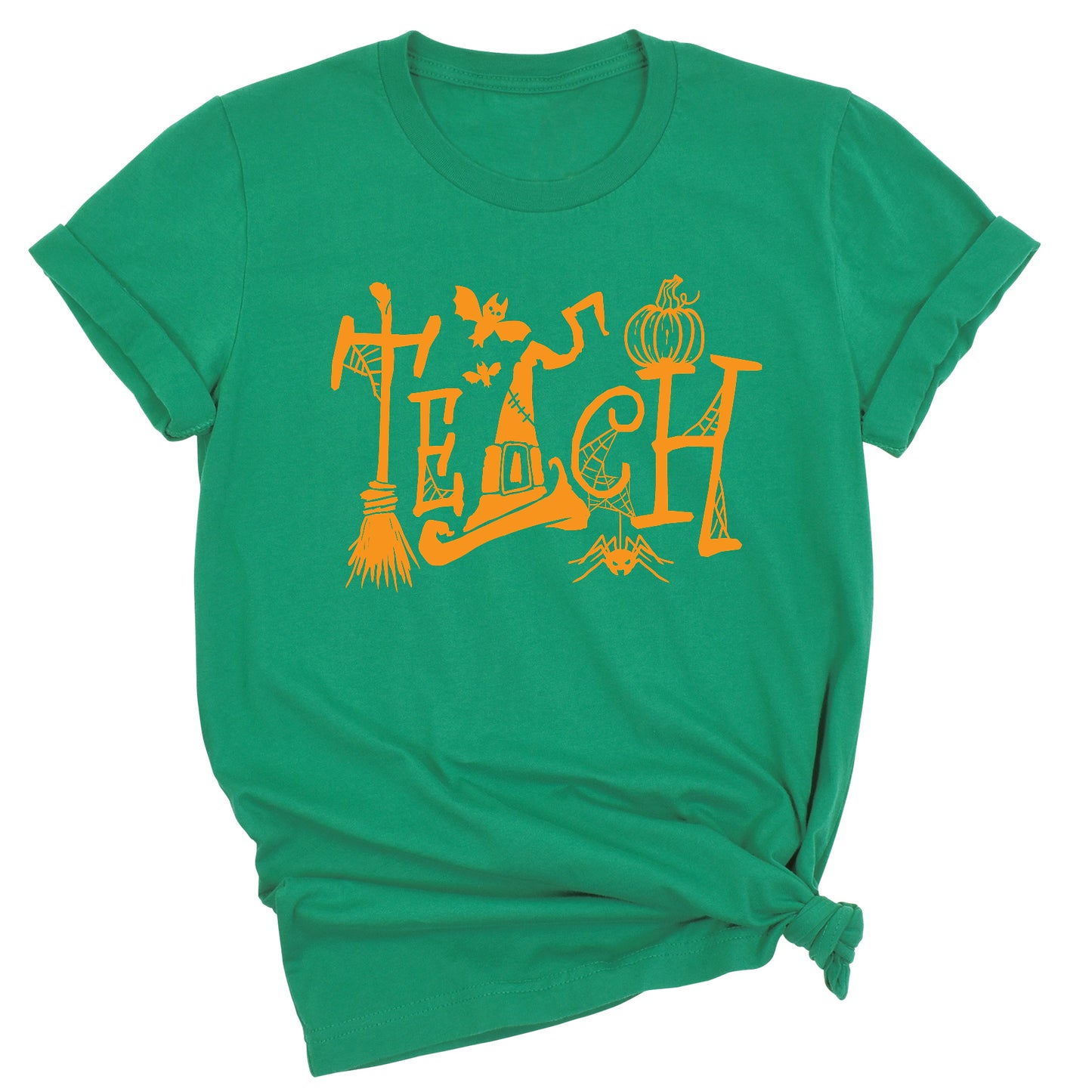 Halloween Teach T-Shirt – Cute Pumpkin School Shirt, Fall Teacher Tee for Spooky Season