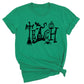 Halloween Teach T-Shirt – Cute Pumpkin School Shirt, Fall Teacher Tee for Spooky Season