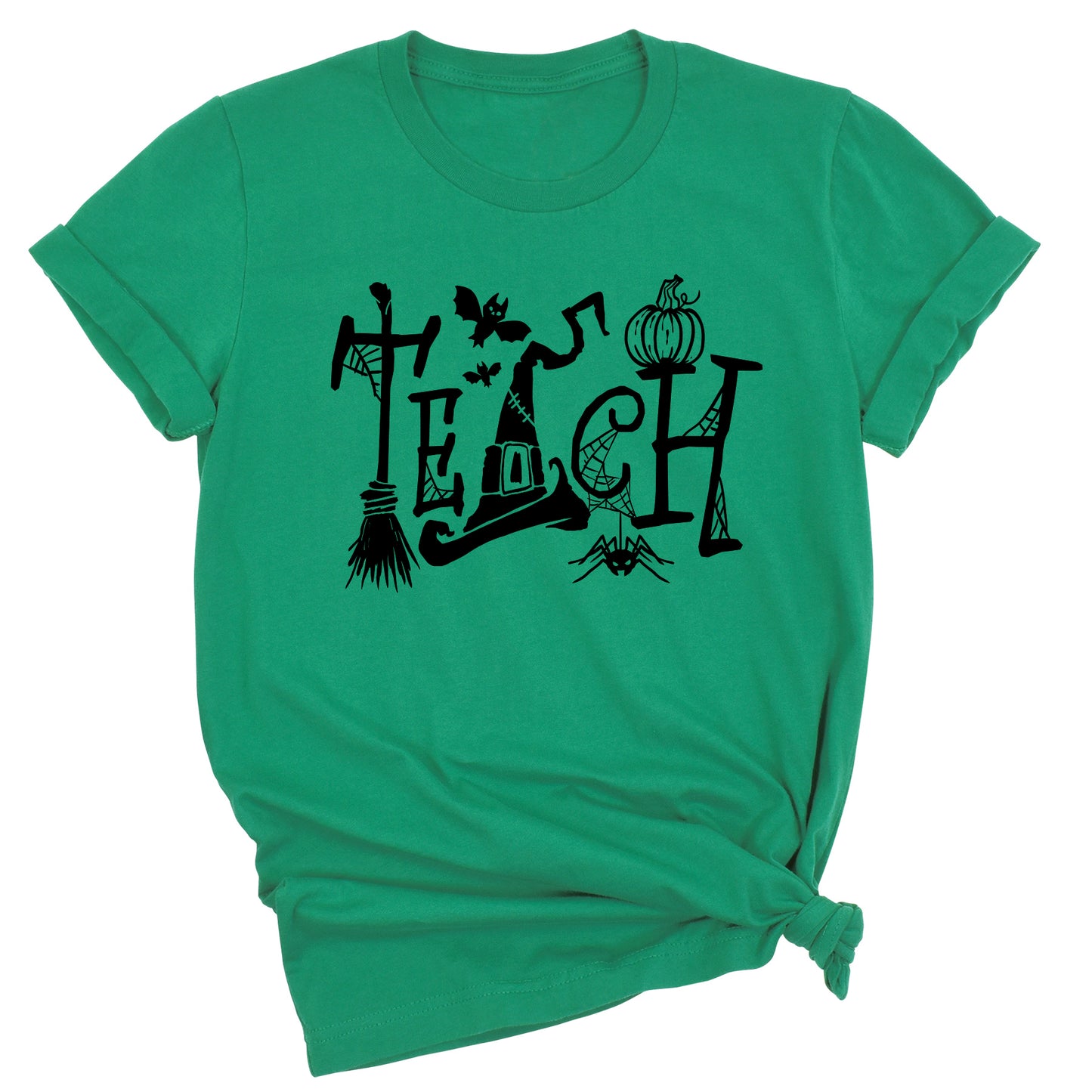 Halloween Teach T-Shirt – Cute Pumpkin School Shirt, Fall Teacher Tee for Spooky Season