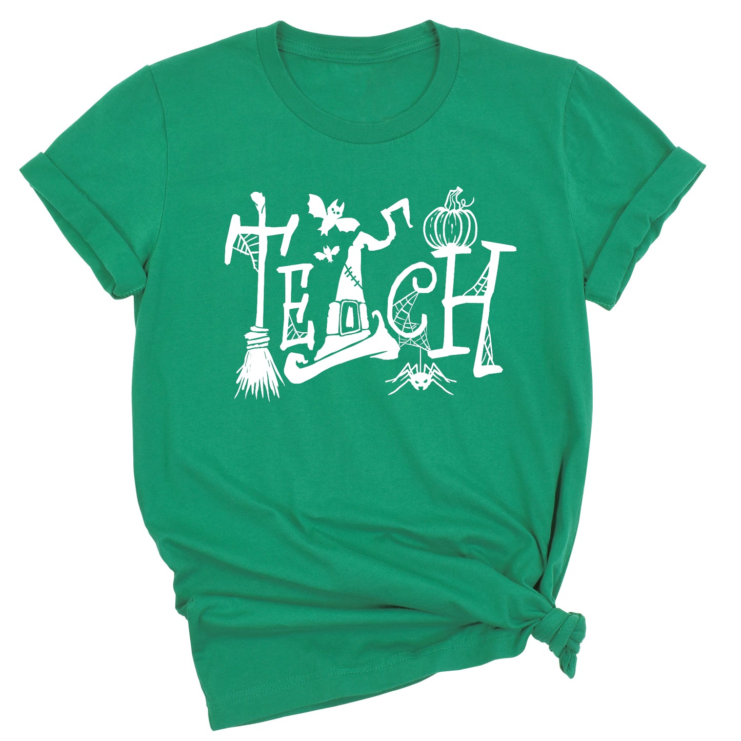 Halloween Teach T-Shirt – Cute Pumpkin School Shirt, Fall Teacher Tee for Spooky Season