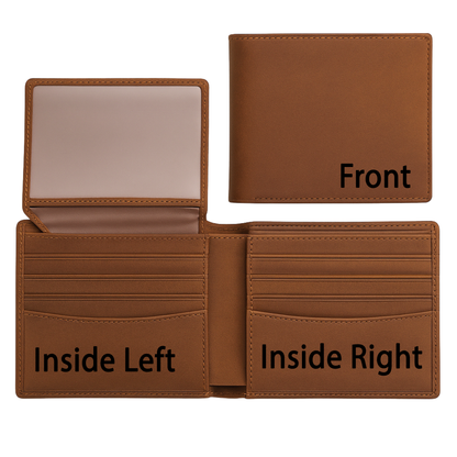 Personalized American Flag Leather Wallet RFID