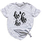 Cute Ho Ho Ho Christmas T-Shirt – Santa Holiday Shirt for Women & Men