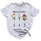 Personalized Birth Month Flower Mom Shirt – Custom Mama’s Garden Tee with Kids Names