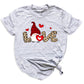 Love Buffalo Plaid Gnome Valentine Shirt Cute Red Heart Tee