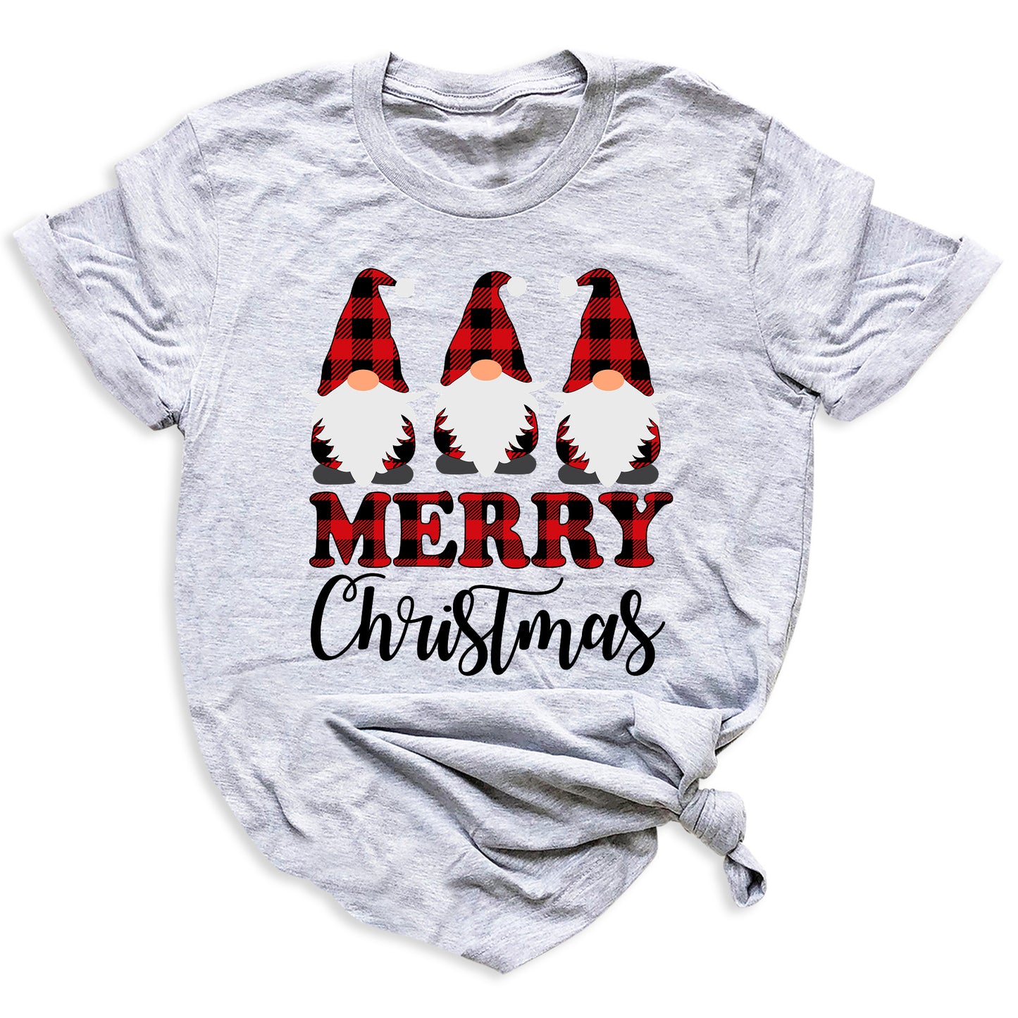 Gnomes Buffalo Plaid Christmas Shirt – Matching Family Xmas Tee – Merry Gnomes Holiday Shirt