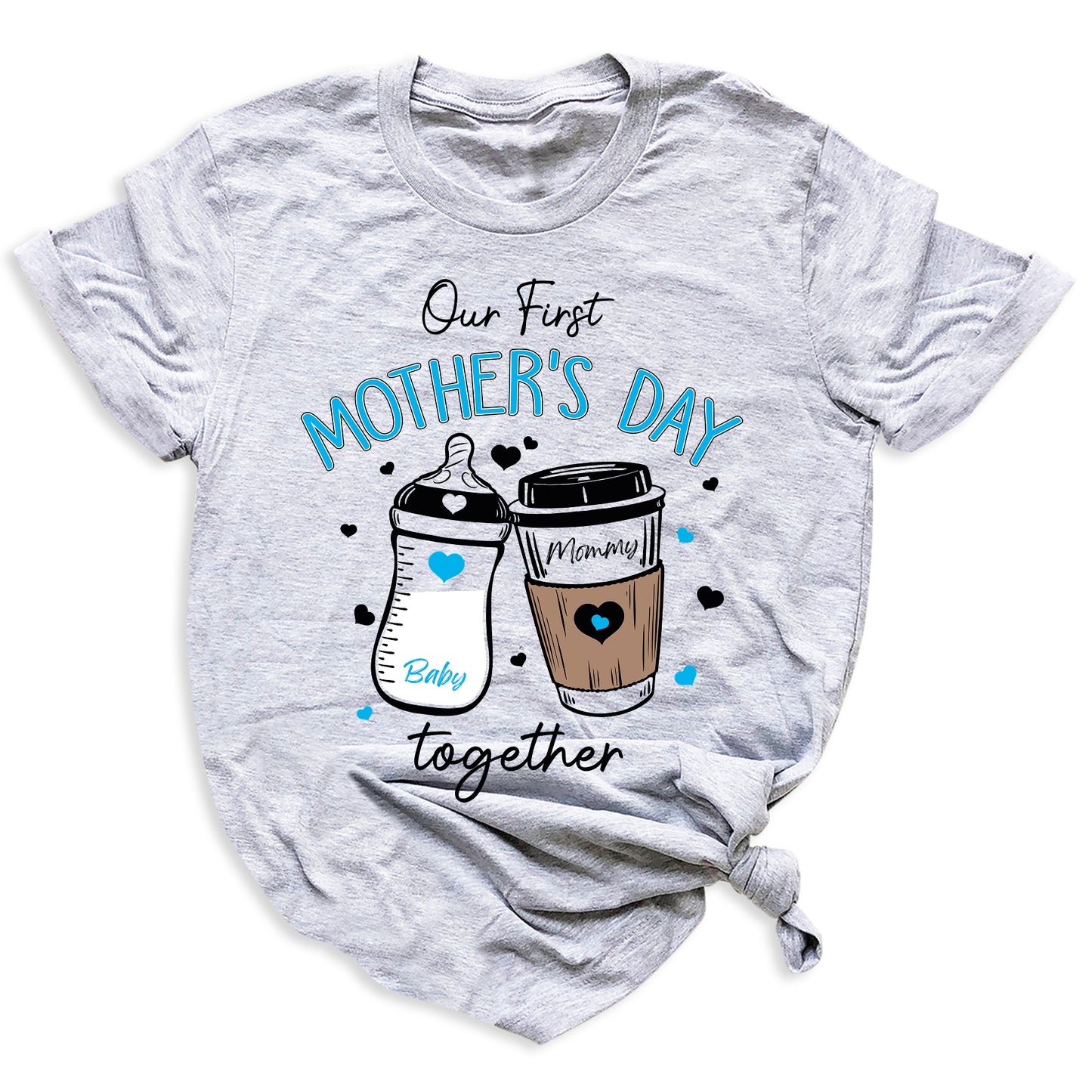 Custom Our First Mother’s Day Mommy and Me Matching Shirts - Boys