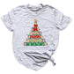 Christmas Pencil Tree Shirt – Teacher Holiday Tee, Cute School Xmas Top for Women & Students