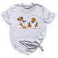 Halloween Ghost Dogs Shirt – Cute Dog Lover Tee for Women Men, Funny Pumpkin & Bat Halloween Top, Dog Mom Spooky Season Outfit