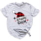 Cousin Crew Christmas Shirts Matching Kids Plaid Santa Hat Tees – Family Holiday Photo Outfit