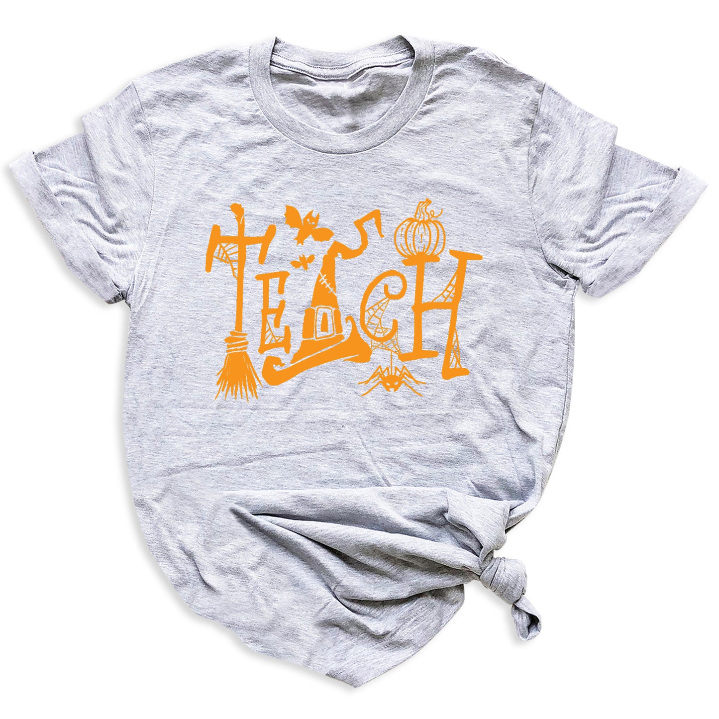 Halloween Teach T-Shirt – Cute Pumpkin School Shirt, Fall Teacher Tee for Spooky Season