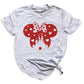 Glitter Mickey Minnie Couple Shirt – Disney Valentine Family Tee