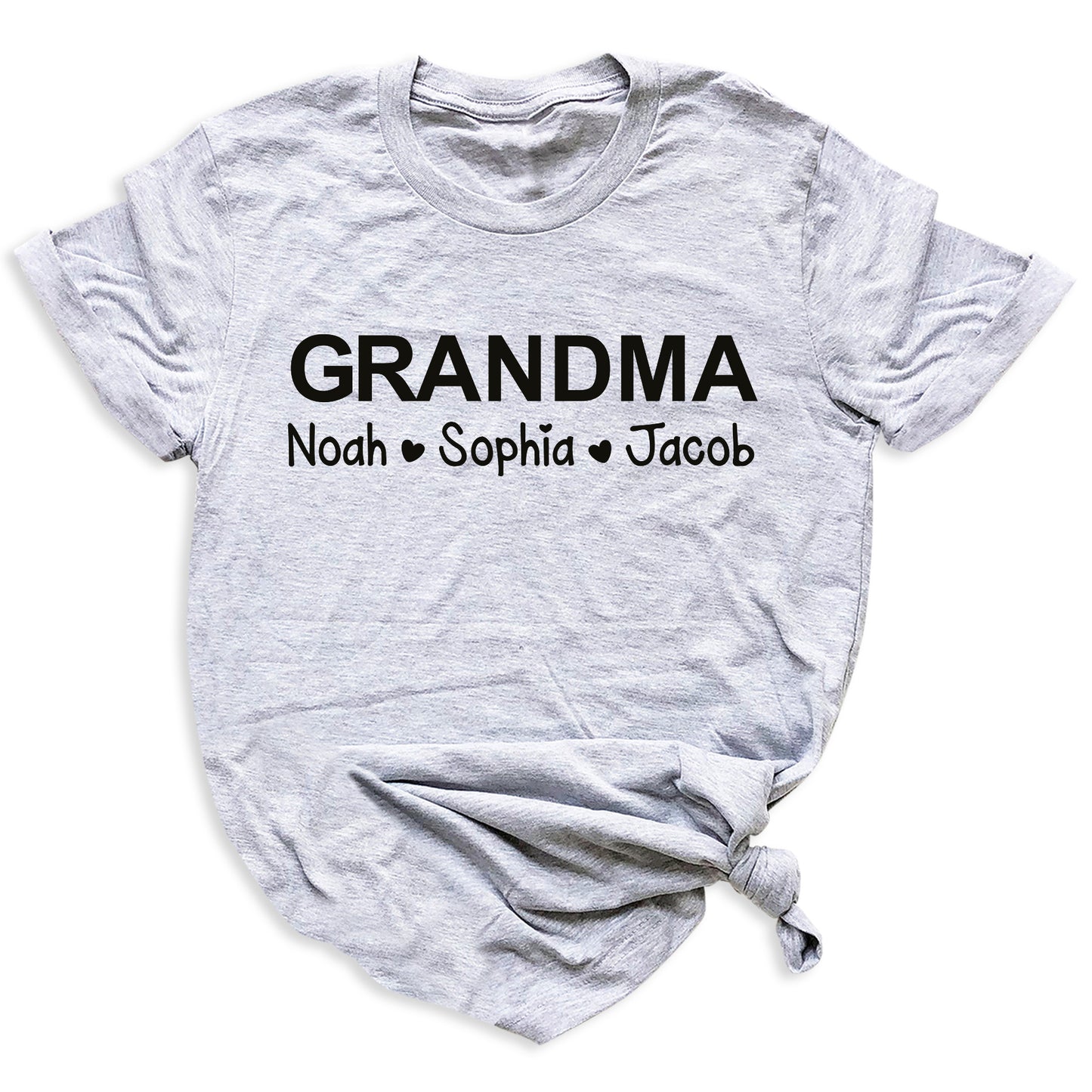Personalized Grandma & Grandpa Shirt with Kids Names – Custom Mimi T-Shirt