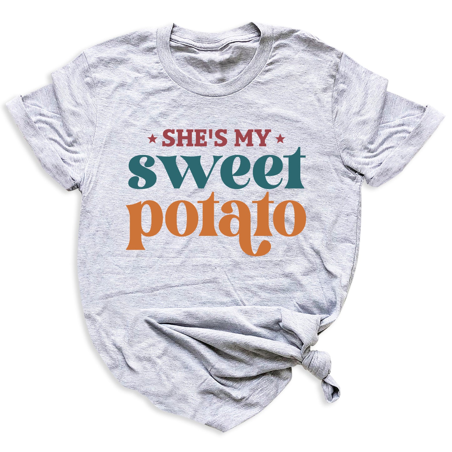 Thanksgiving Matching Couple Shirt – She’s My Sweet Potato I Yam Tee