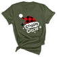 Cousin Crew Christmas Shirts Matching Kids Plaid Santa Hat Tees – Family Holiday Photo Outfit
