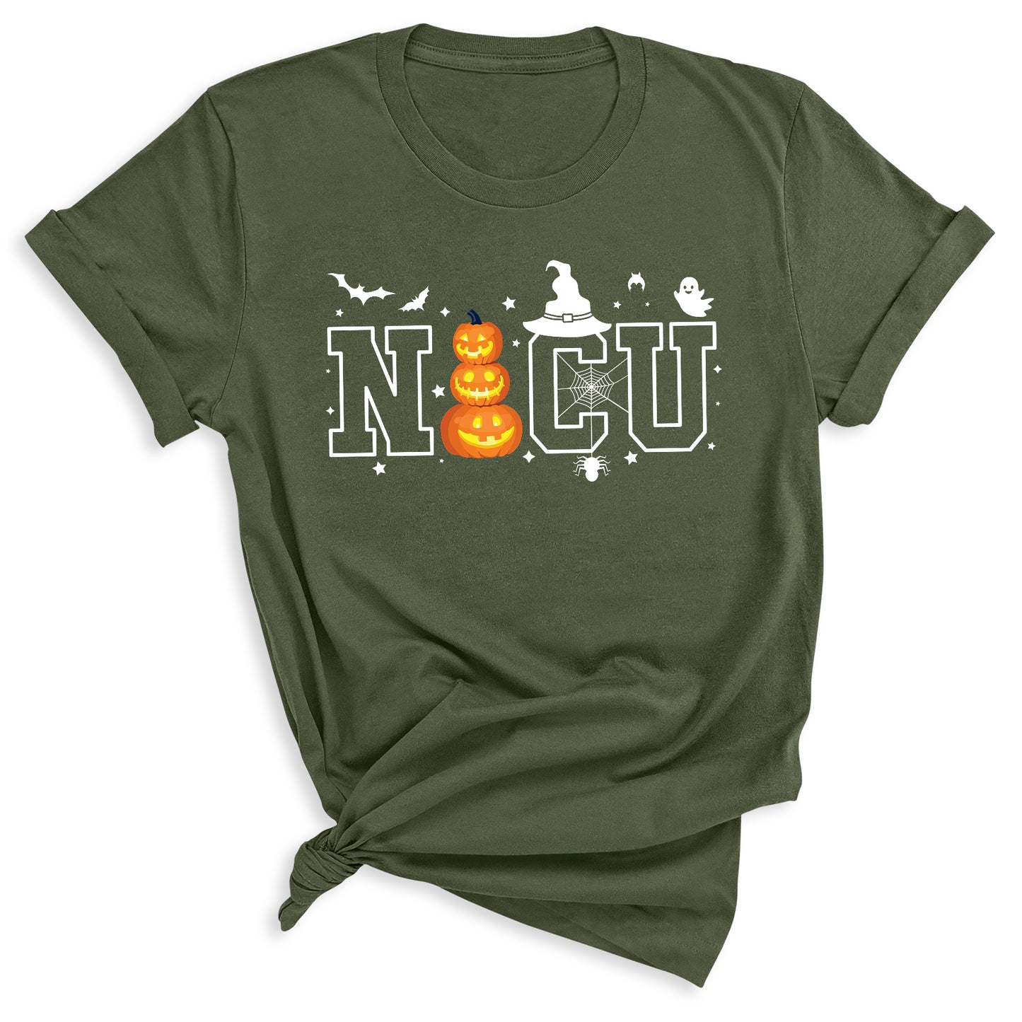 Halloween NICU Nurse T-Shirt – Pumpkin Face Spooky Season Tee, Funny Halloween Shirt for Nurses