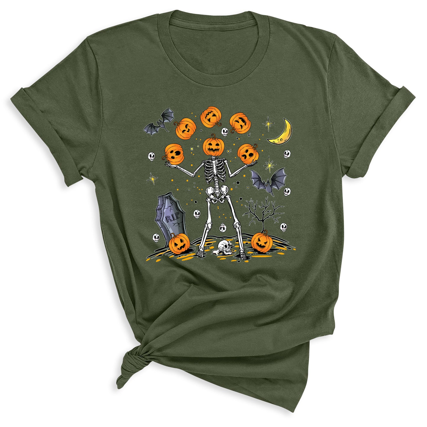 Halloween Skeleton Shirt – Pumpkin Face Tee | Funny Spooky Season Shirt