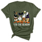Tis The Season Halloween Coffee Shirt – Funny Fall Shirt for Women, Cute Pumpkin Coffee Tee, Autumn Halloween Gift