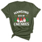 Hanging With My Gnomies Christmas Shirt – Cute Gnome Holiday Tee, Family Matching Xmas T-Shirt, Santa Gnome Party Shirt