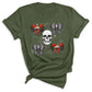 Halloween Skeleton Shirt with Bow – Halloween Party Tee for Girls