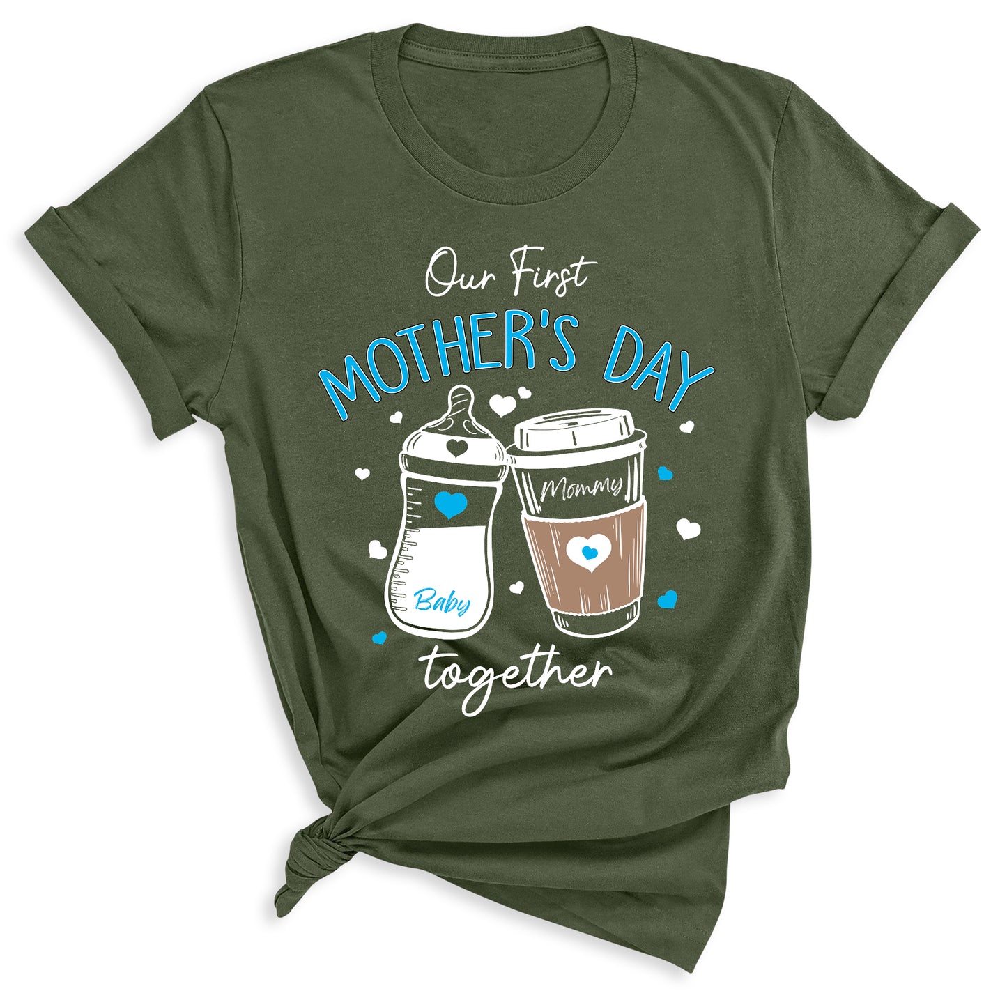 Custom Our First Mother’s Day Mommy and Me Matching Shirts - Boys