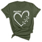 Custom Mama Shirt with Kids Names – Personalized Mom Heart Tee