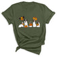 Halloween Ghost Dogs Shirt – Cute Dog Lover Tee for Women Men, Funny Pumpkin & Bat Halloween Top, Dog Mom Spooky Season Outfit
