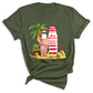Beach Party Christmas Shirt – Santa Surfing Holiday Tee