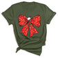 Coquette Christmas Bow Shirt – Cute Retro Holiday Tee for Women, Xmas Gift Top, Merry Christmas Coquette Style