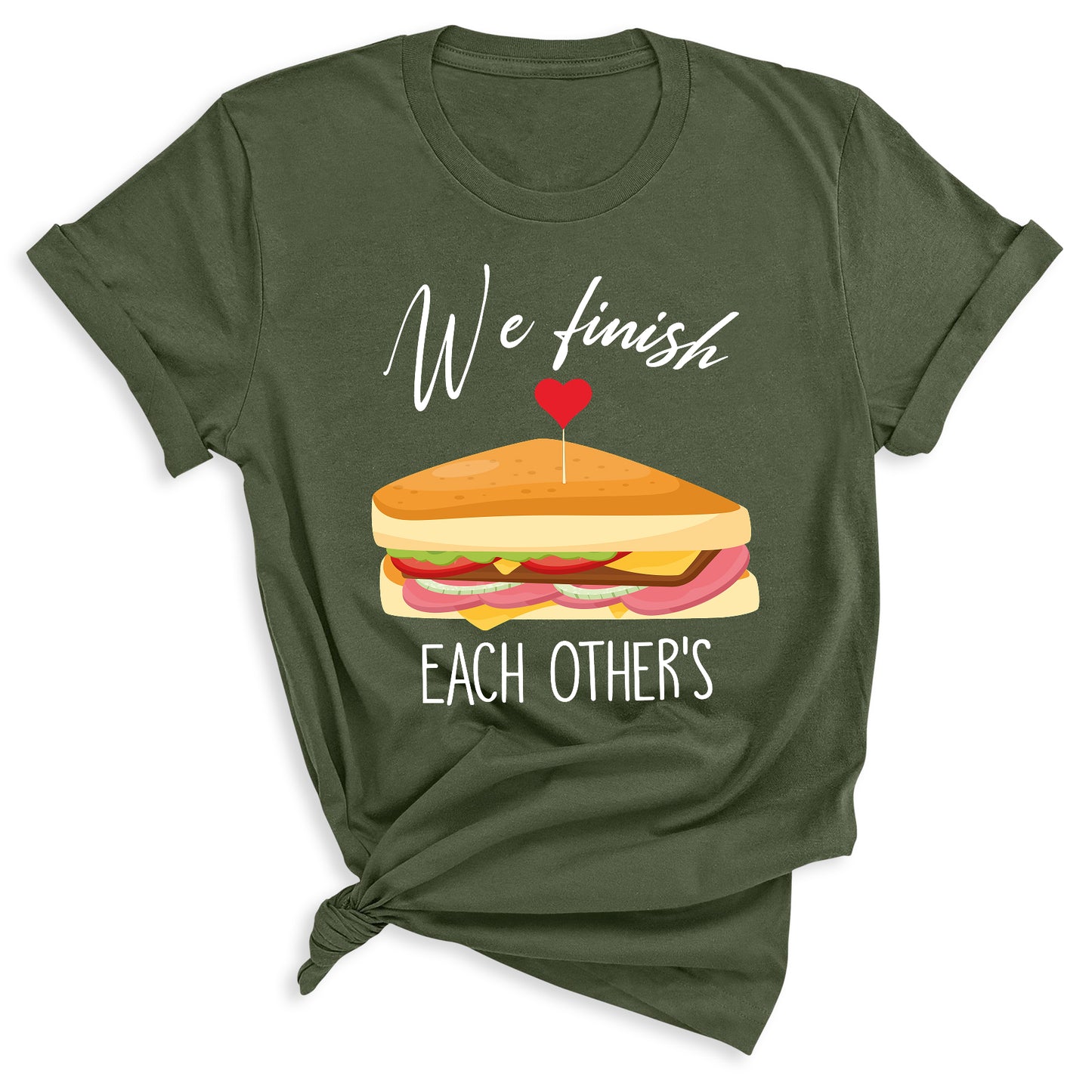 We Finish Each Other Sandwiches Matching Couple Shirts
