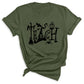 Halloween Teach T-Shirt – Cute Pumpkin School Shirt, Fall Teacher Tee for Spooky Season