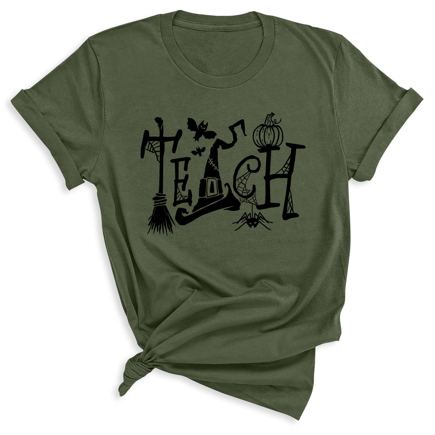 Halloween Teach T-Shirt – Cute Pumpkin School Shirt, Fall Teacher Tee for Spooky Season