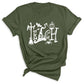 Halloween Teach T-Shirt – Cute Pumpkin School Shirt, Fall Teacher Tee for Spooky Season