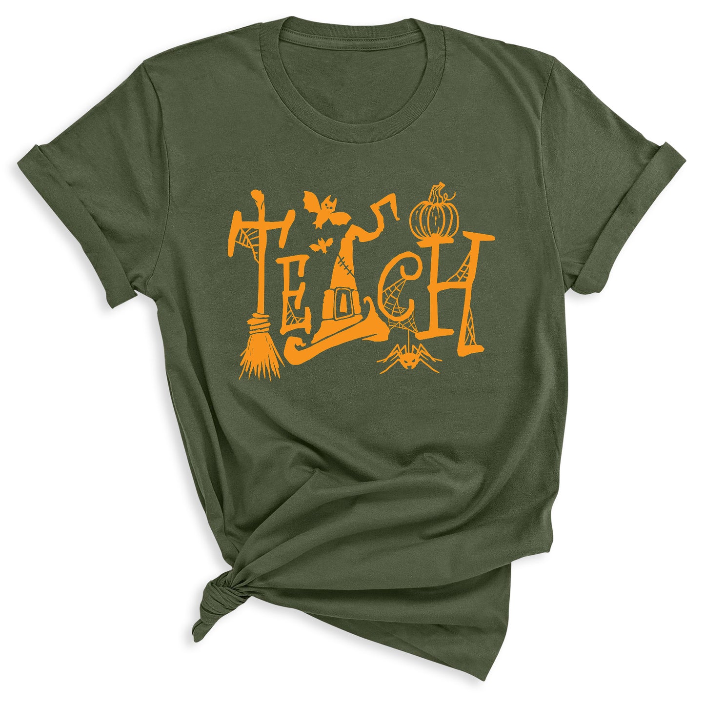 Halloween Teach T-Shirt – Cute Pumpkin School Shirt, Fall Teacher Tee for Spooky Season