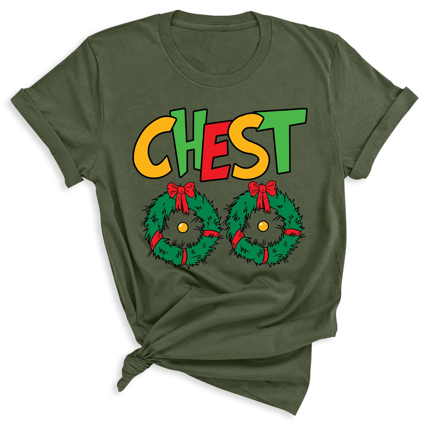 Christmas Chest Nuts Couple Shirts – Funny Matching Holiday Tees for Men & Women, Sarcastic Xmas Party Outfit, Boyfriend Girlfriend Gift