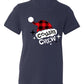 Cousin Crew Christmas Shirts Matching Kids Plaid Santa Hat Tees – Family Holiday Photo Outfit