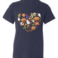 Halloween Elements Heart Shirt – Spooky Season Tee | Women’s Ghost & Pumpkin Shirt
