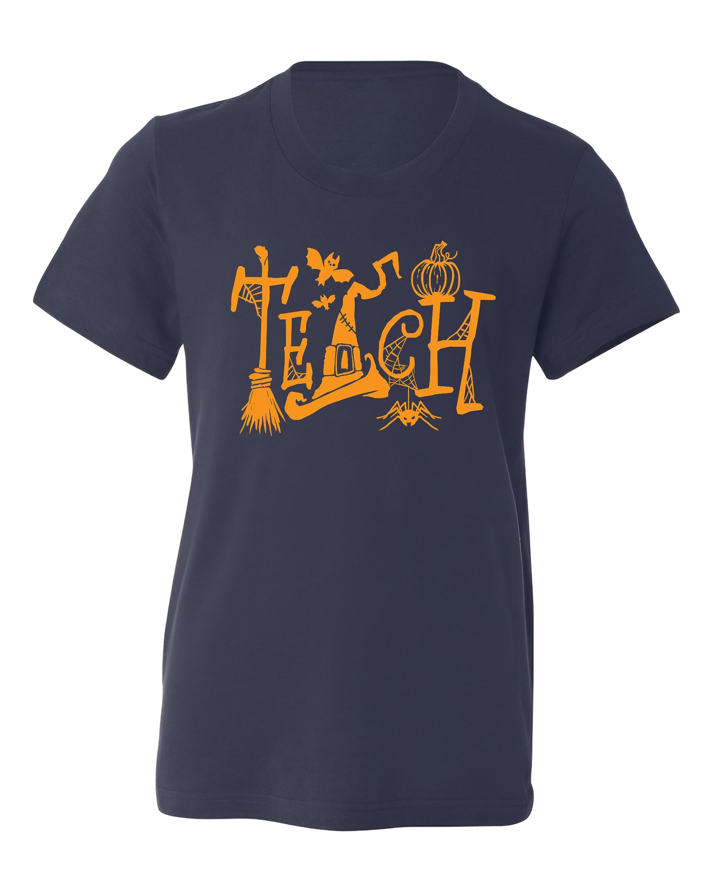 Halloween Teach T-Shirt – Cute Pumpkin School Shirt, Fall Teacher Tee for Spooky Season
