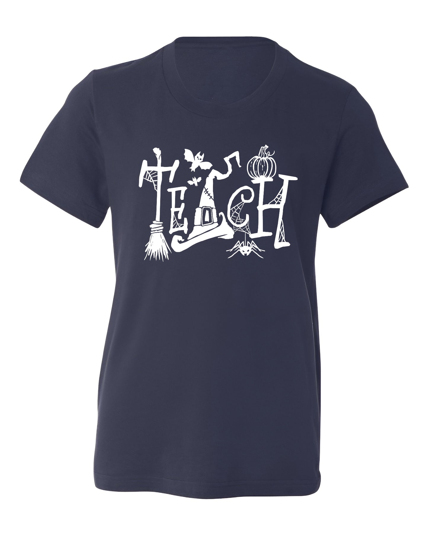 Halloween Teach T-Shirt – Cute Pumpkin School Shirt, Fall Teacher Tee for Spooky Season