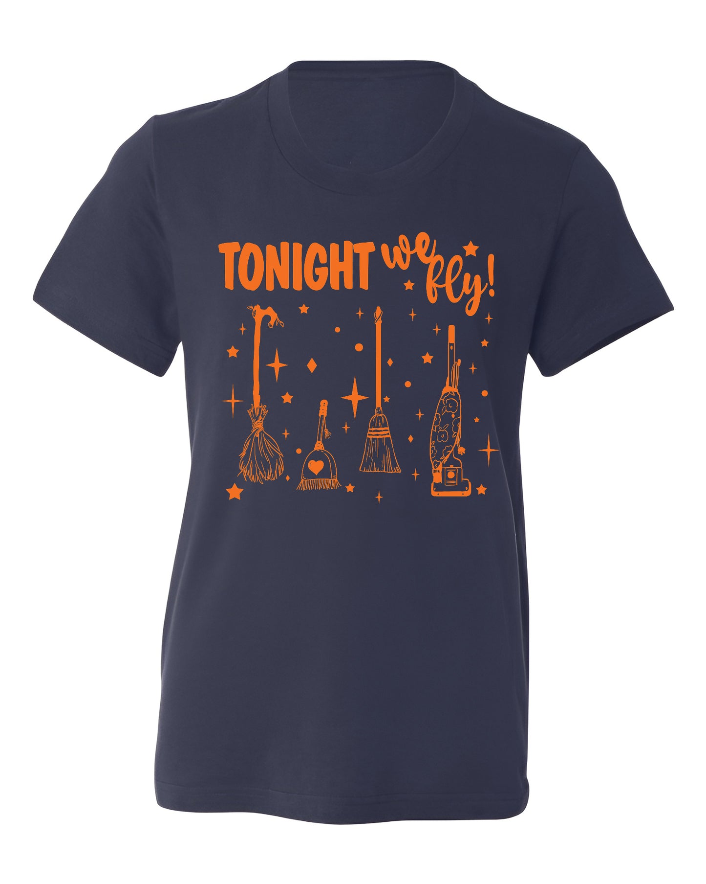 Tonight We Fly Witch Shirt – Funny Halloween Tee for Women Men, Spooky Season Top, Witch Humor Shirt, Fall Party Outfit, Witch Lover Gift