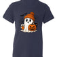 Halloween Ghost and Drink T-Shirt – Pumpkin & Spooky Season Tee