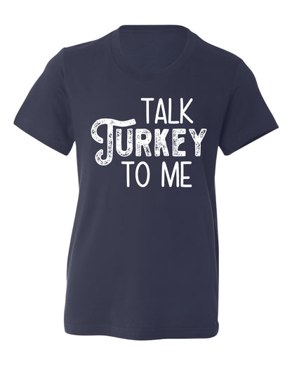 Family Thanksgiving Matching Shirts, Talk Turkey To Me, Cute Turkey Tee, Fall Pumpkin Shirt for Women & Men