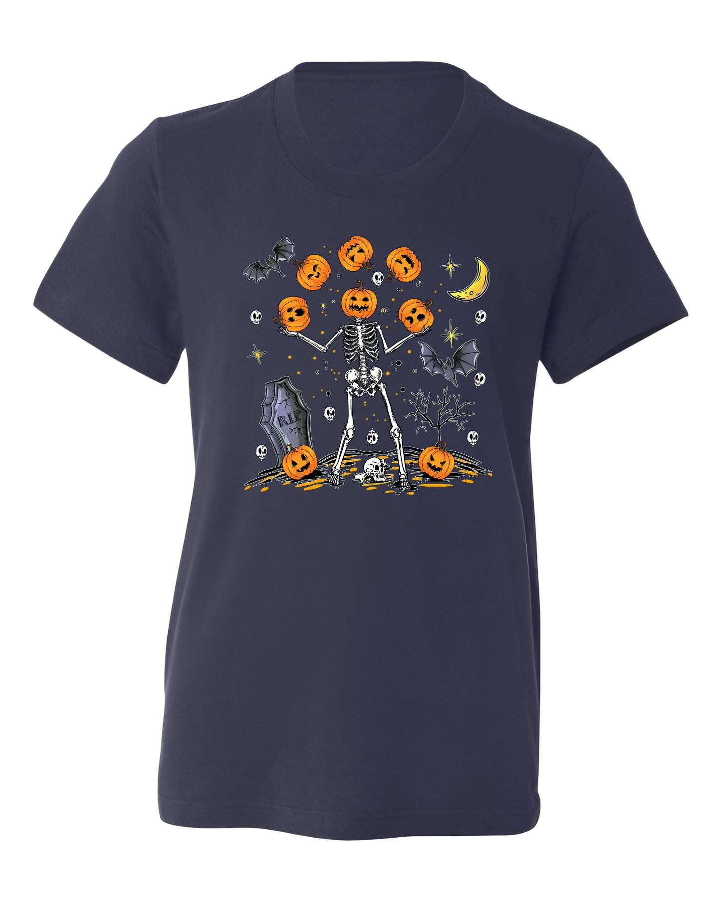 Halloween Skeleton Shirt – Pumpkin Face Tee | Funny Spooky Season Shirt