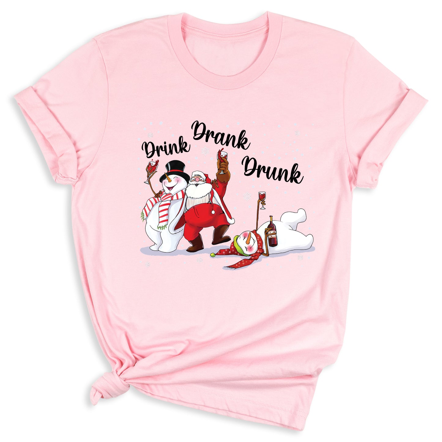 Drink Drank Drunk Christmas Shirt – Funny Holiday Party Tee