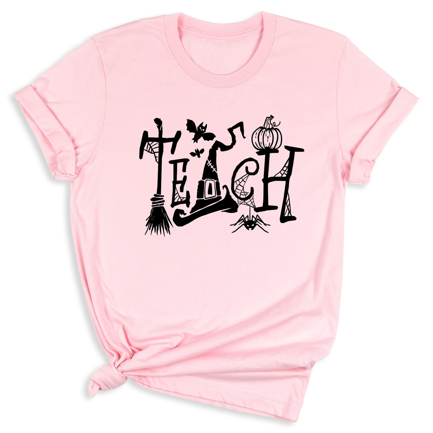 Halloween Teach T-Shirt – Cute Pumpkin School Shirt, Fall Teacher Tee for Spooky Season