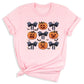 Funny Halloween Pumpkin Face Shirt – Coquette Bow Spooky Season Tee
