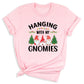 Hanging With My Gnomies Christmas Shirt – Cute Gnome Holiday Tee, Family Matching Xmas T-Shirt, Santa Gnome Party Shirt